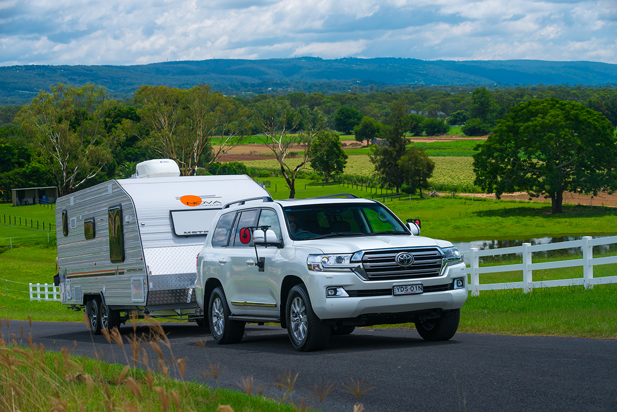 Toyota Landcruiser towing a caravan